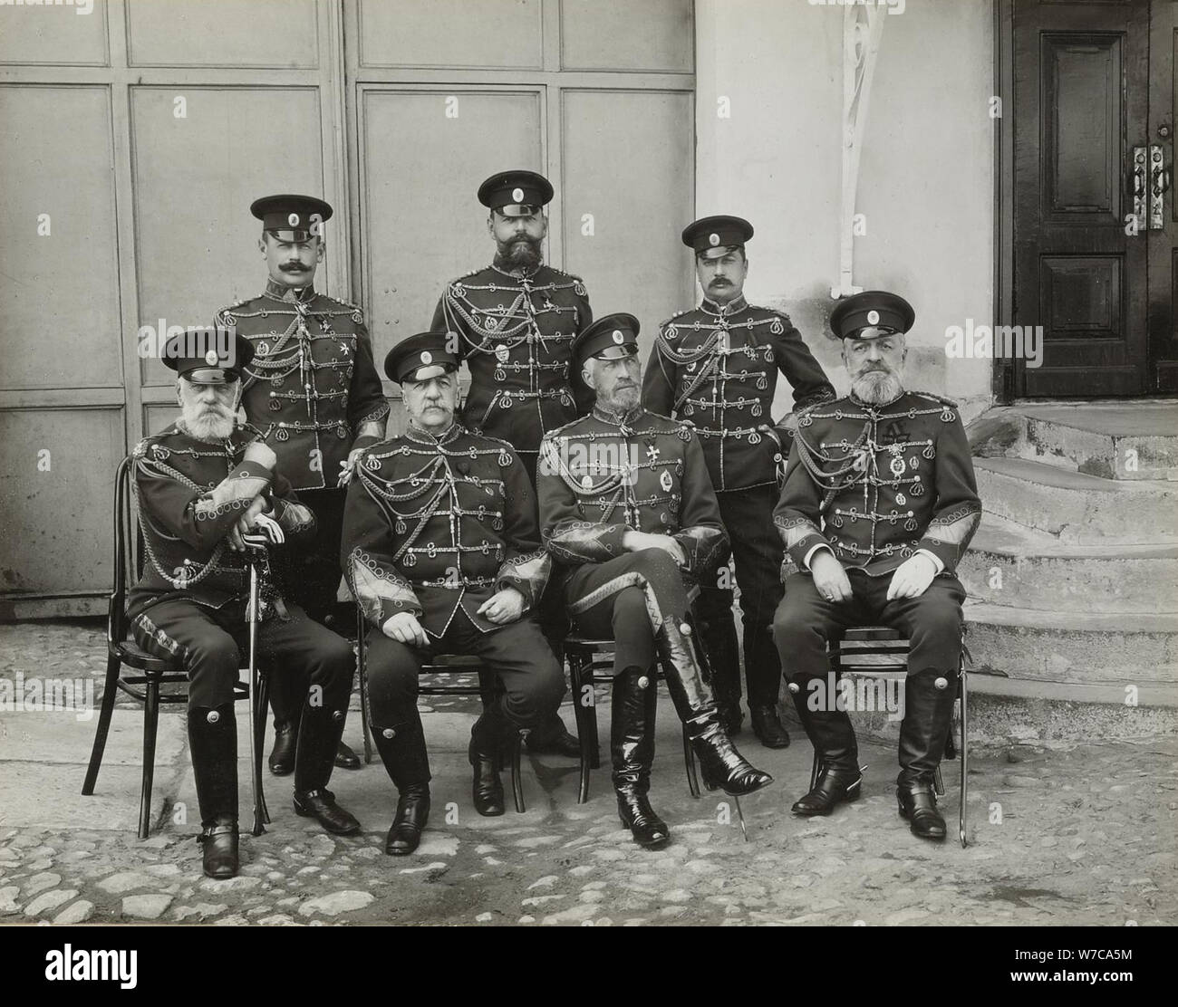 Il Granduca Granduca Nicholas Nikolaevich (il vecchio) della Russia, il Principe Vasilchikov e conte Voron Artista: Anonimo Foto Stock