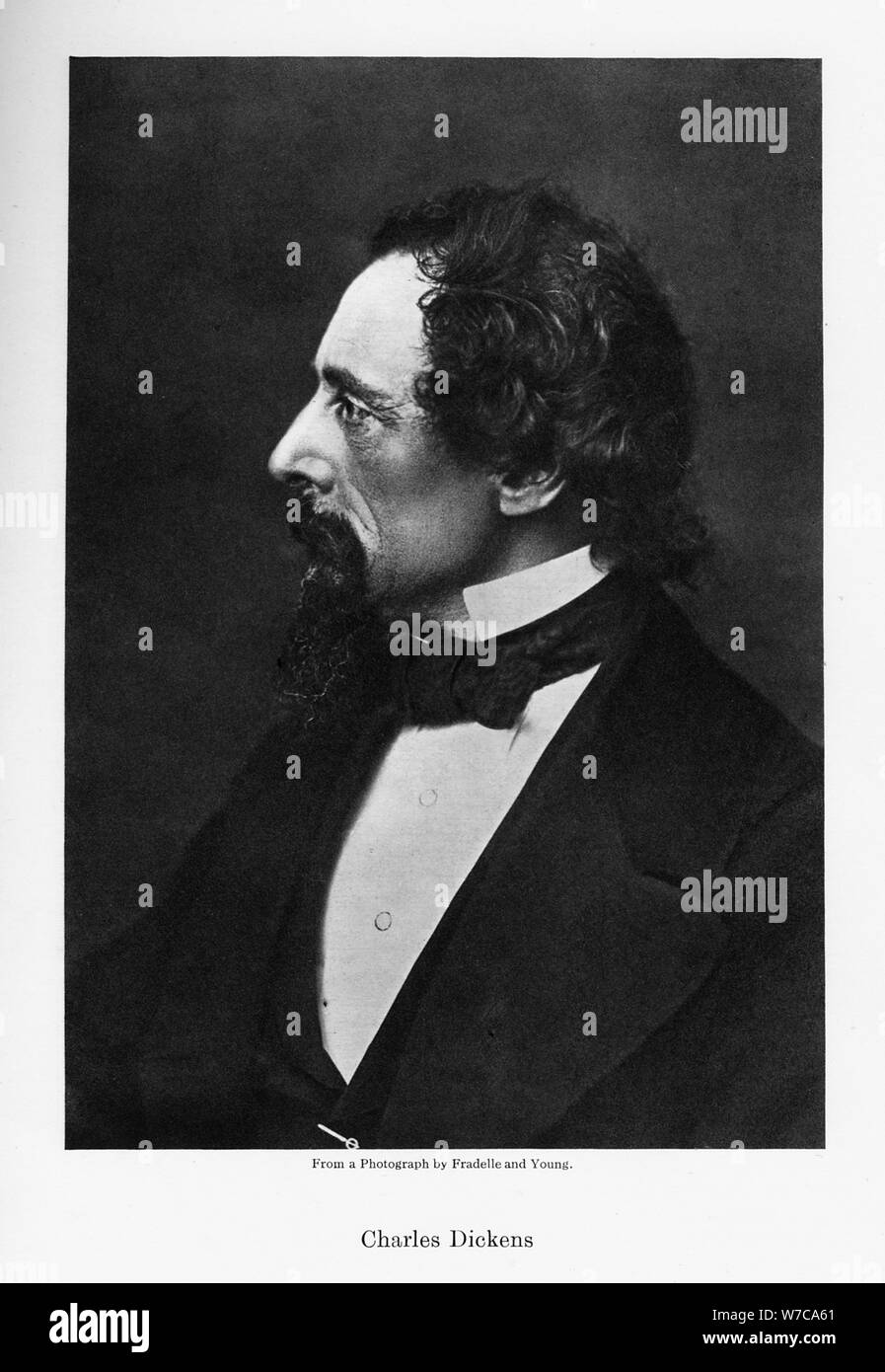 Charles Dickens, romanziere inglese, c1860s.Artista: Fradelle & Young Foto Stock
