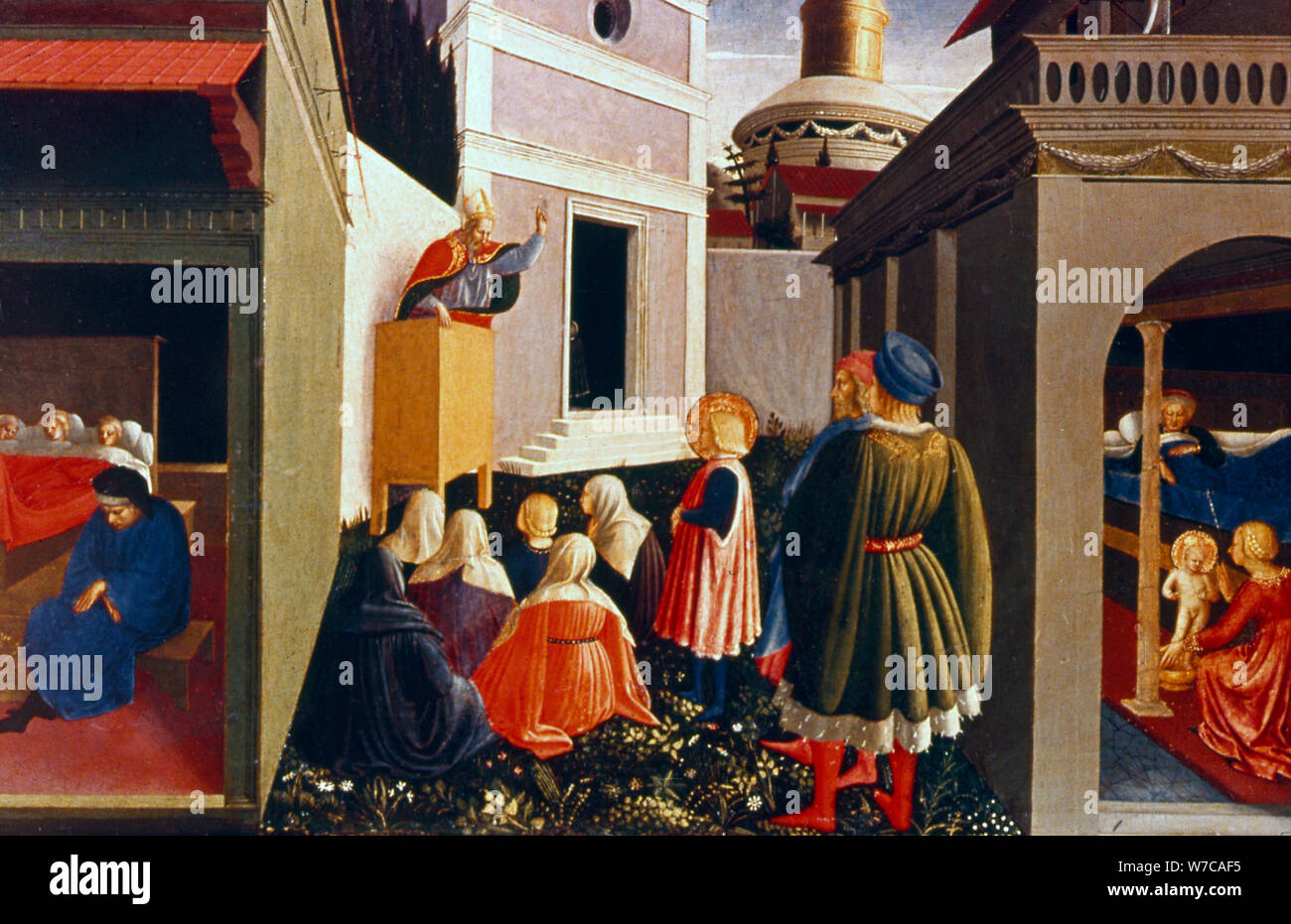 "La vocazione di San Nicola", 1437. Artista: Beato Angelico Foto Stock