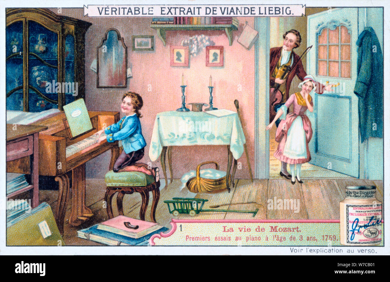 Wolfgang Amadeus Mozart nel 1759 (1906). Artista: Anon Foto Stock