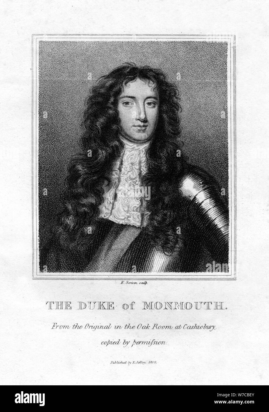 James, duca di Monmouth, (1806). Artista: E Scriven Foto Stock