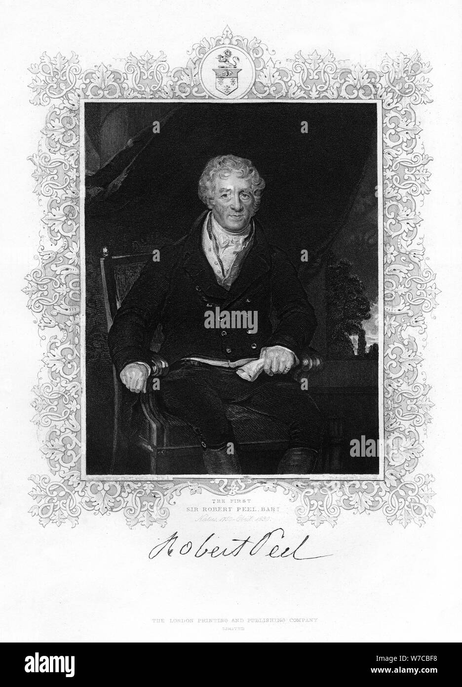 Sir Robert Peel, British industriale del XIX secolo. Artista: sconosciuto Foto Stock