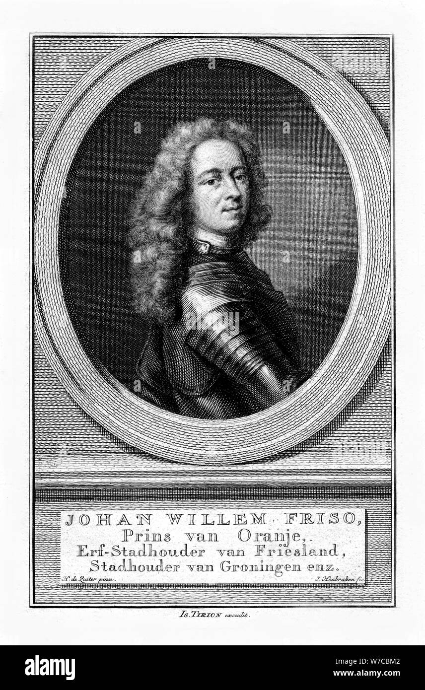 Johan Willem Friso, principe di Orange, (xix secolo).Artista: H Zuiter Foto Stock