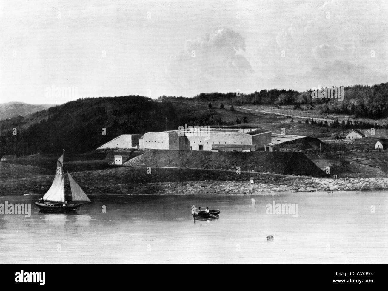 "Fort Knox, Maine', 1870-1875.Artista: Seth Eastman Foto Stock