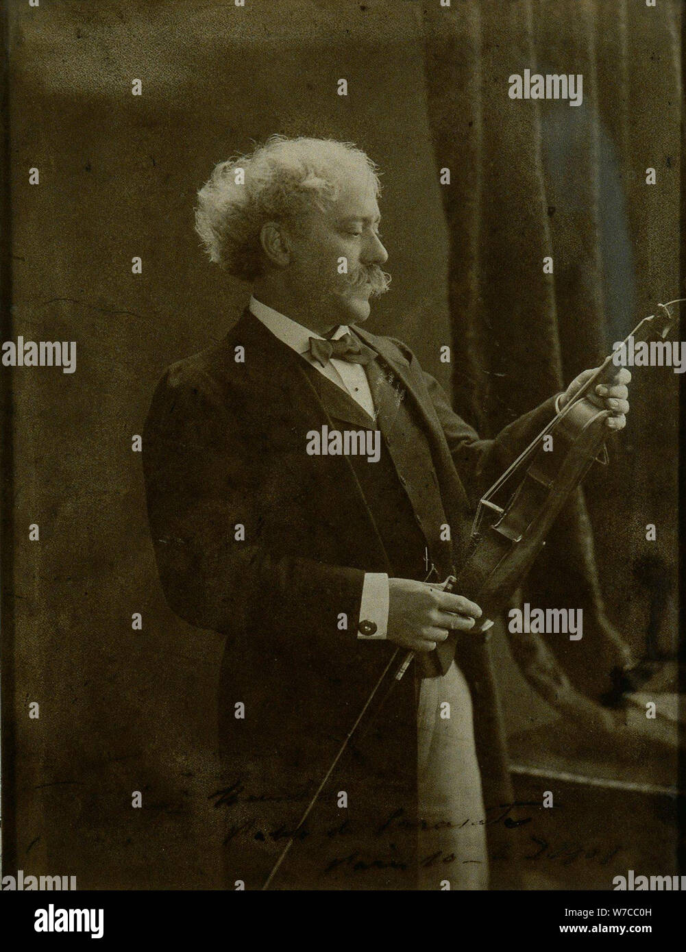 Ritratto del violinista e compositore Pablo de Sarasate (1844-1908). Foto Stock