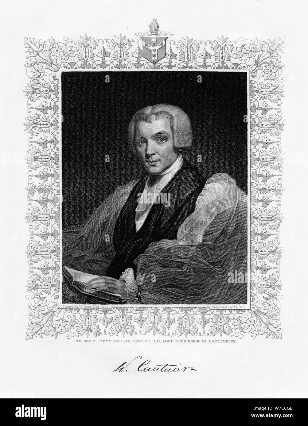 William Howley, Arcivescovo di Canterbury, XIX secolo.Artista: W Holl Foto Stock