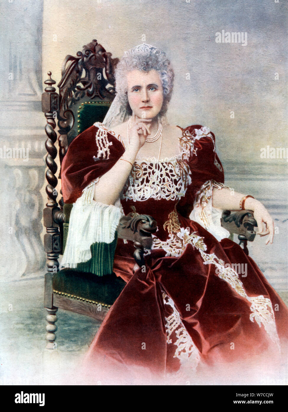 Elisabetta di Wied della Romania, fine XIX-inizio XX secolo. Artista: sconosciuto Foto Stock