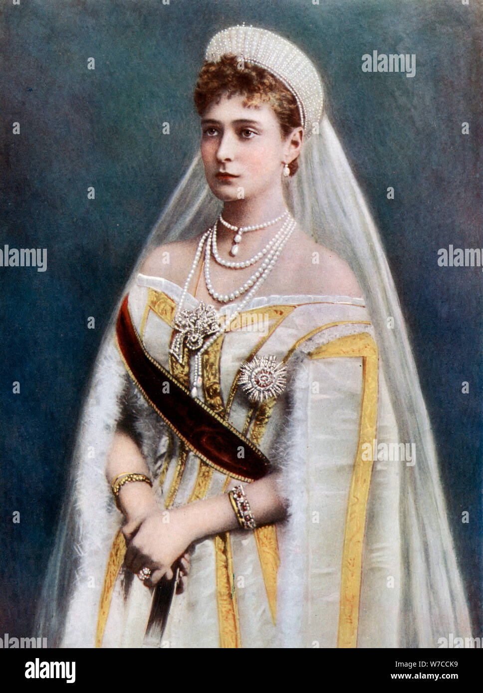 Tsarina Alexandra, Imperatrice consorte di Russia, fine XIX-inizio XX secolo. Artista: sconosciuto Foto Stock