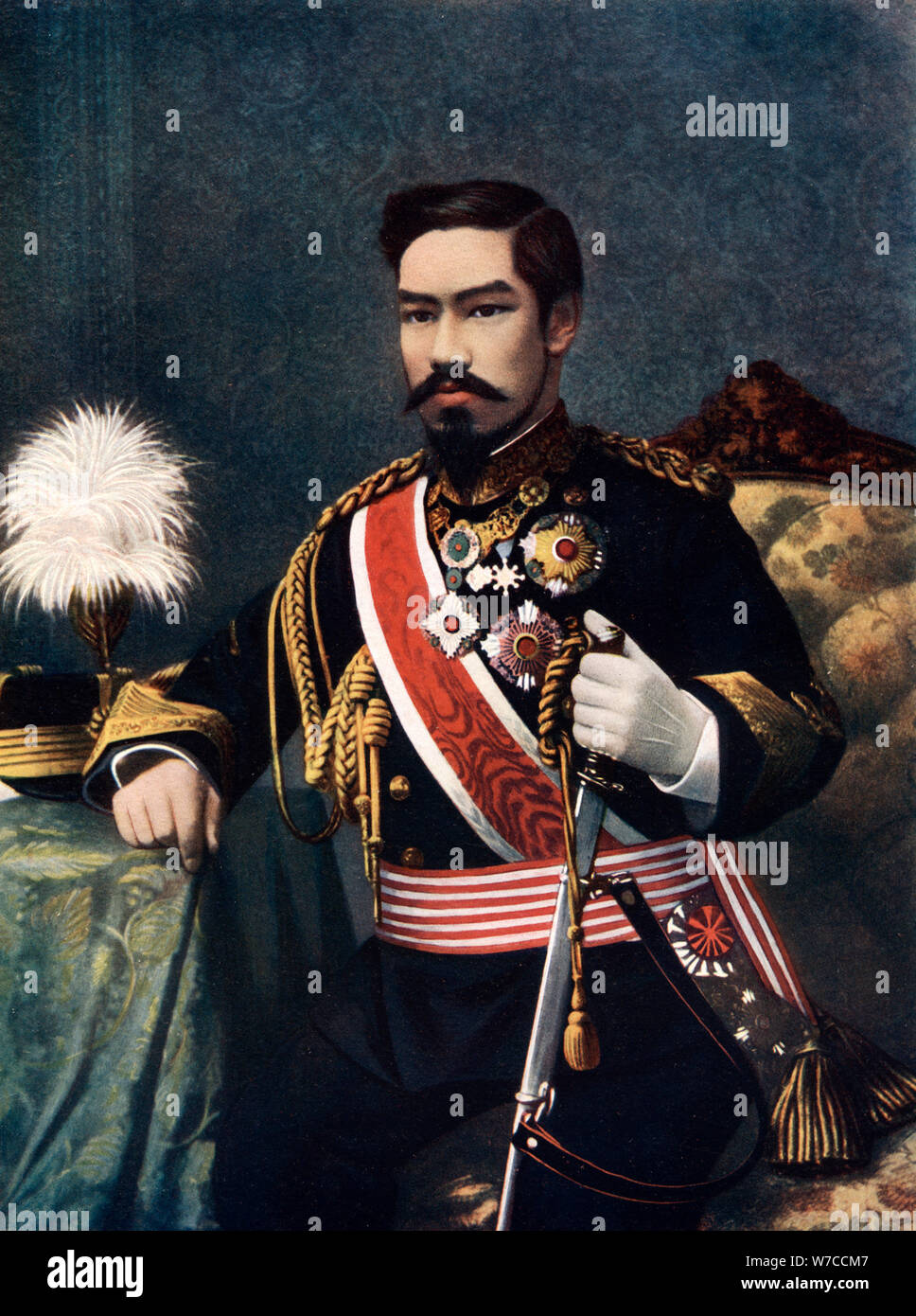 L'imperatore Meiji del Giappone, fine XIX-inizio XX secolo. Artista: sconosciuto Foto Stock