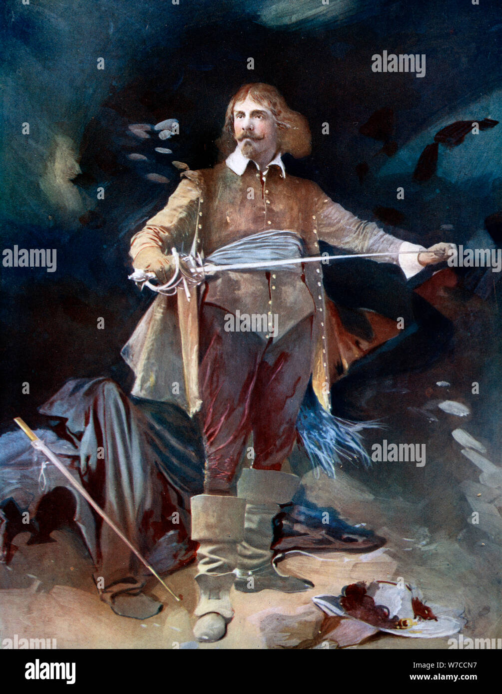 Herbert Waring sotto il mantello rosso, c1902.Artista: ELLIS & Walery Foto Stock