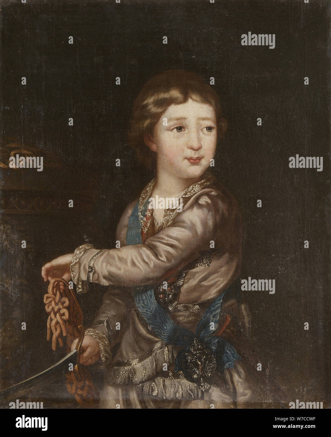 Ritratto del granduca Alessandro Pavlovich (1777-1825) come bambino. Foto Stock