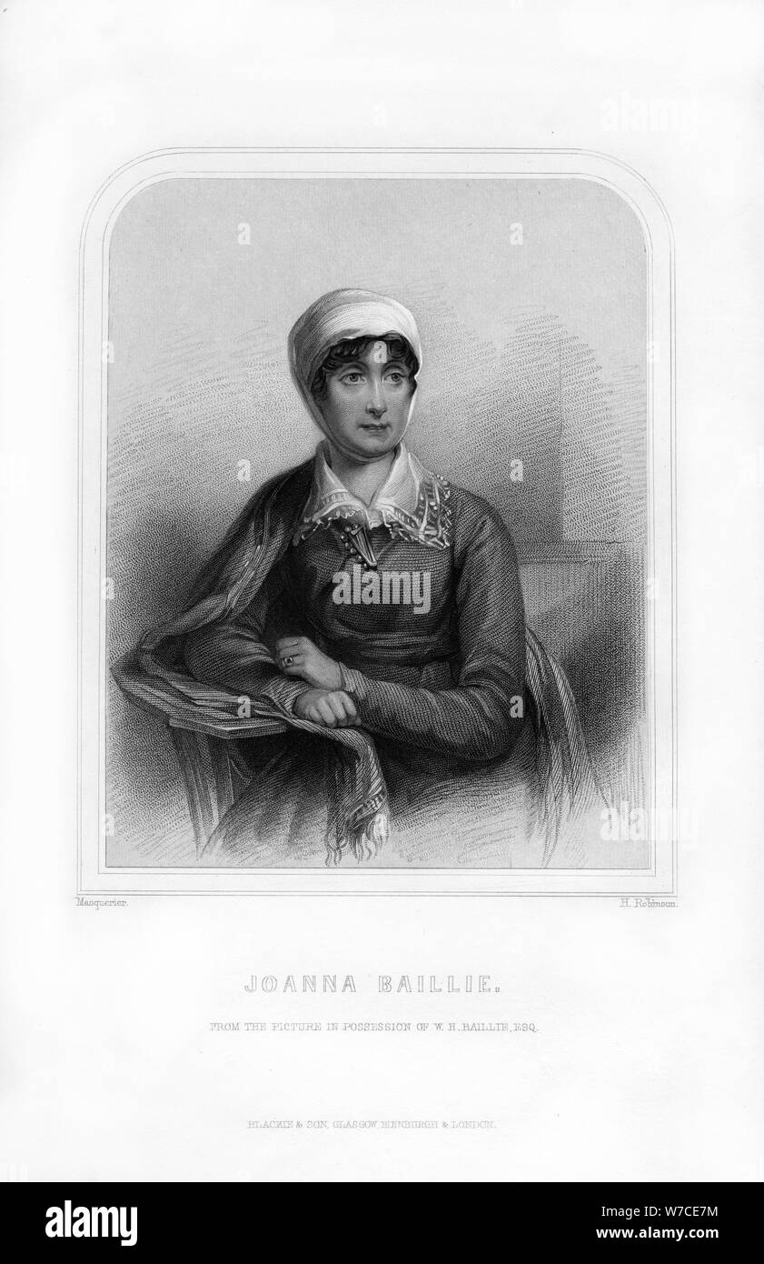 Joanna Baillie, Scottish poetessa e drammaturgo, (1870). Artista: H Robinson Foto Stock