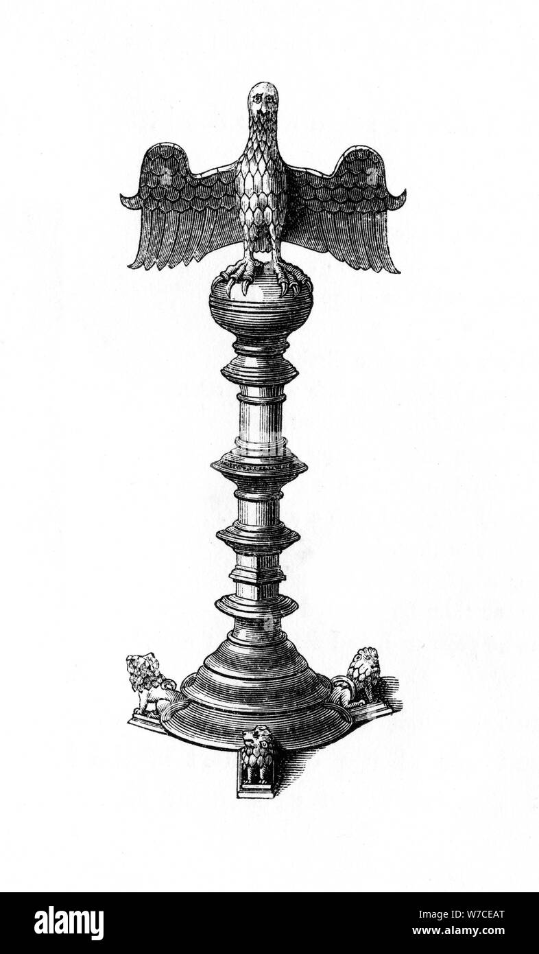 Leggio, c xv secolo?, (1843).Artista: Henry Shaw Foto Stock