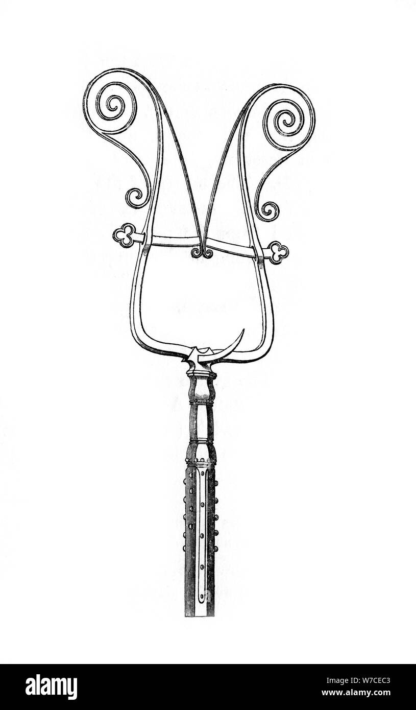 Catch-pole, metà del XVI secolo (1843).Artista: Henry Shaw Foto Stock