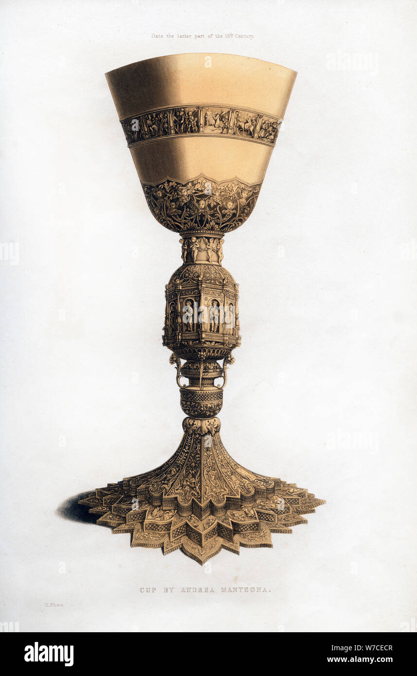 Cup, tardo XV secolo (1843).Artista: Henry Shaw Foto Stock