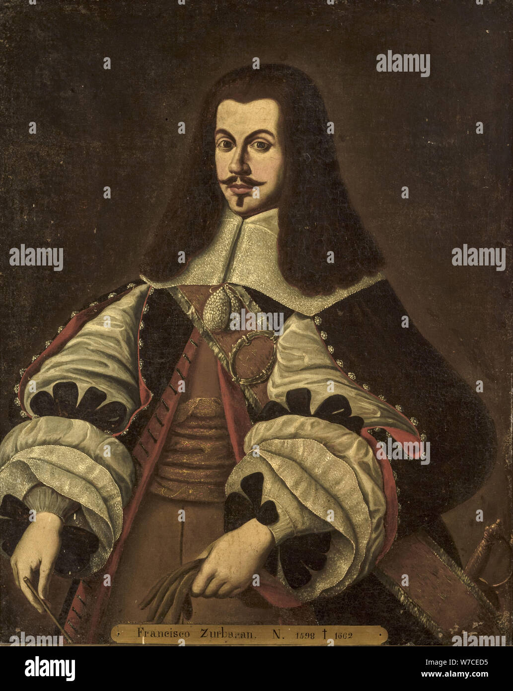 Ritratto di Francisco de Zurbarán (1598-1664). Foto Stock