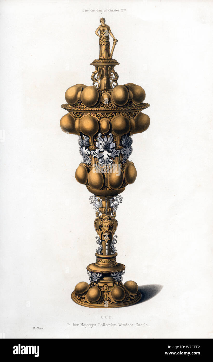 Cup, inizio del XVII secolo (1843).Artista: Henry Shaw Foto Stock