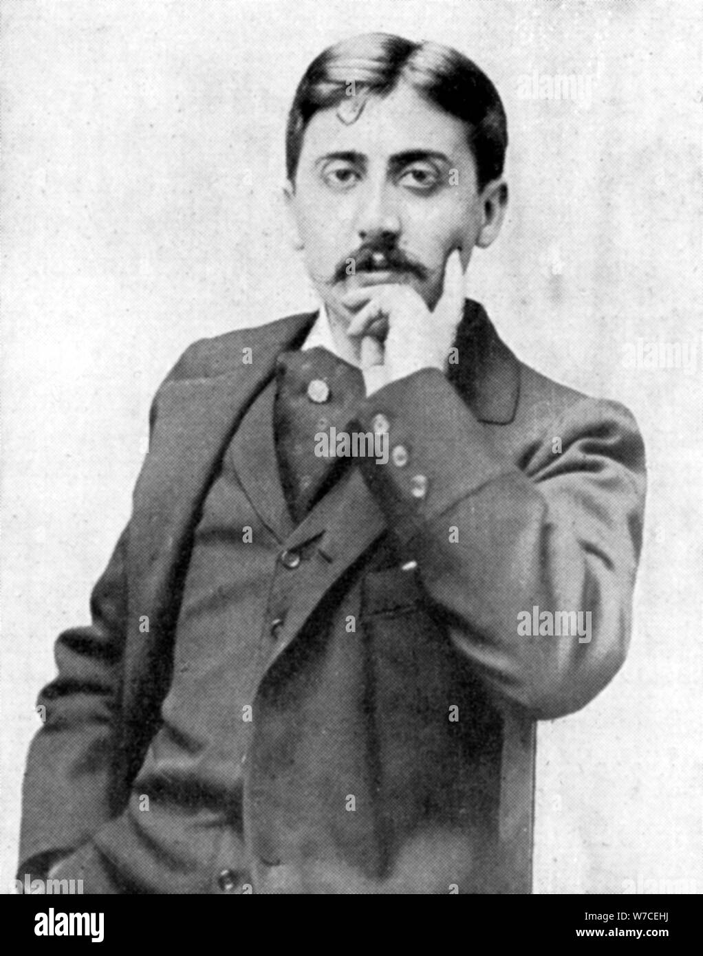 Marcel Proust, intellettuale francese, romanziere, saggista e critico, fine XIX-inizio XX secolo.Artista: ottone Foto Stock