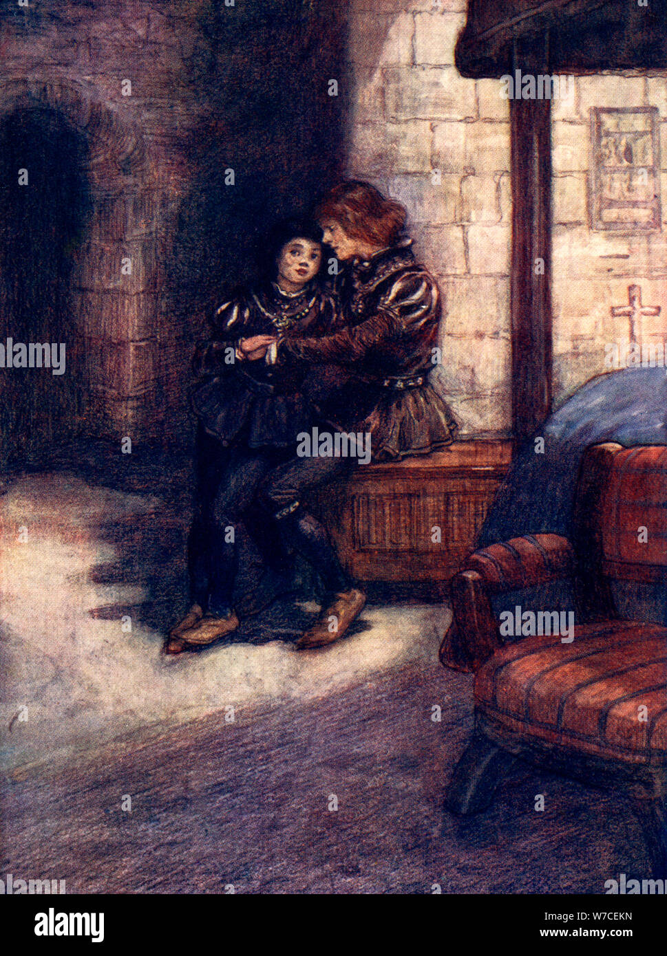 "I giorni sembrava molto lunga e noiosa per due ragazzi piccoli', c1483, (1905).Artista: A S Forrest Foto Stock