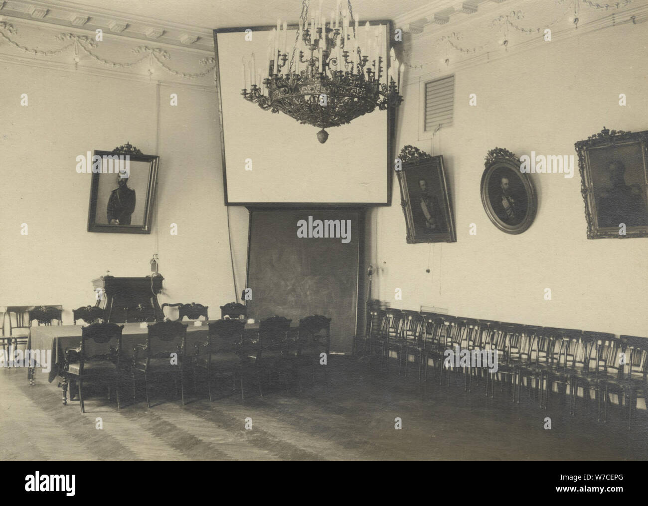 Sala Conferenze della Imperiale Russo Società Geografica. Foto Stock