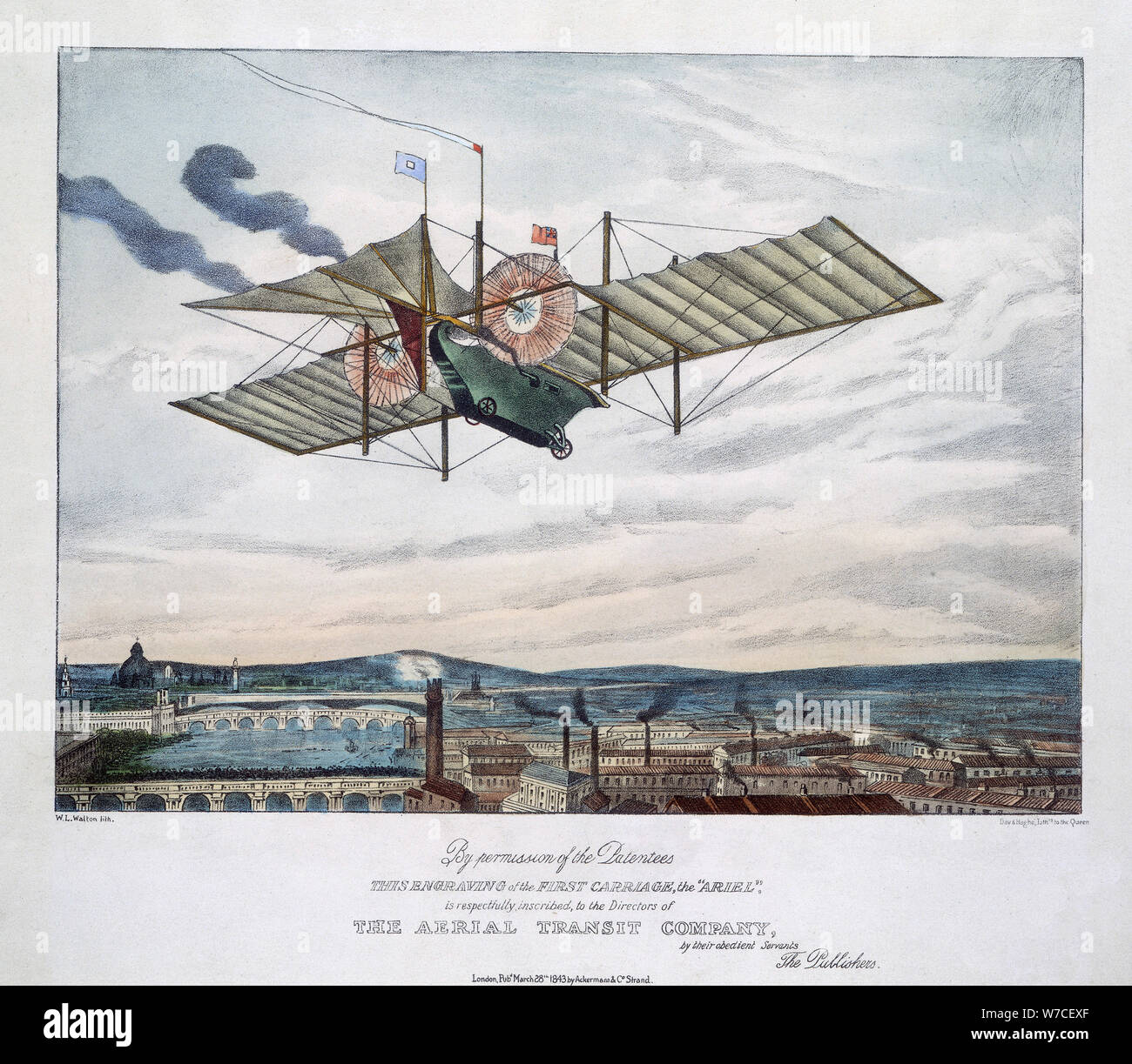 "Primo carrello, Ariel', 1843. Artista: W Walton Foto Stock