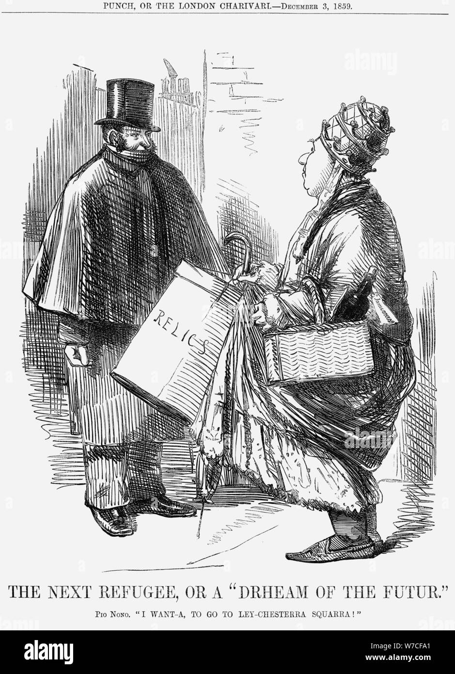 "La prossima rifugiato o un Drheam del Futur', 1859. Artista: sconosciuto Foto Stock