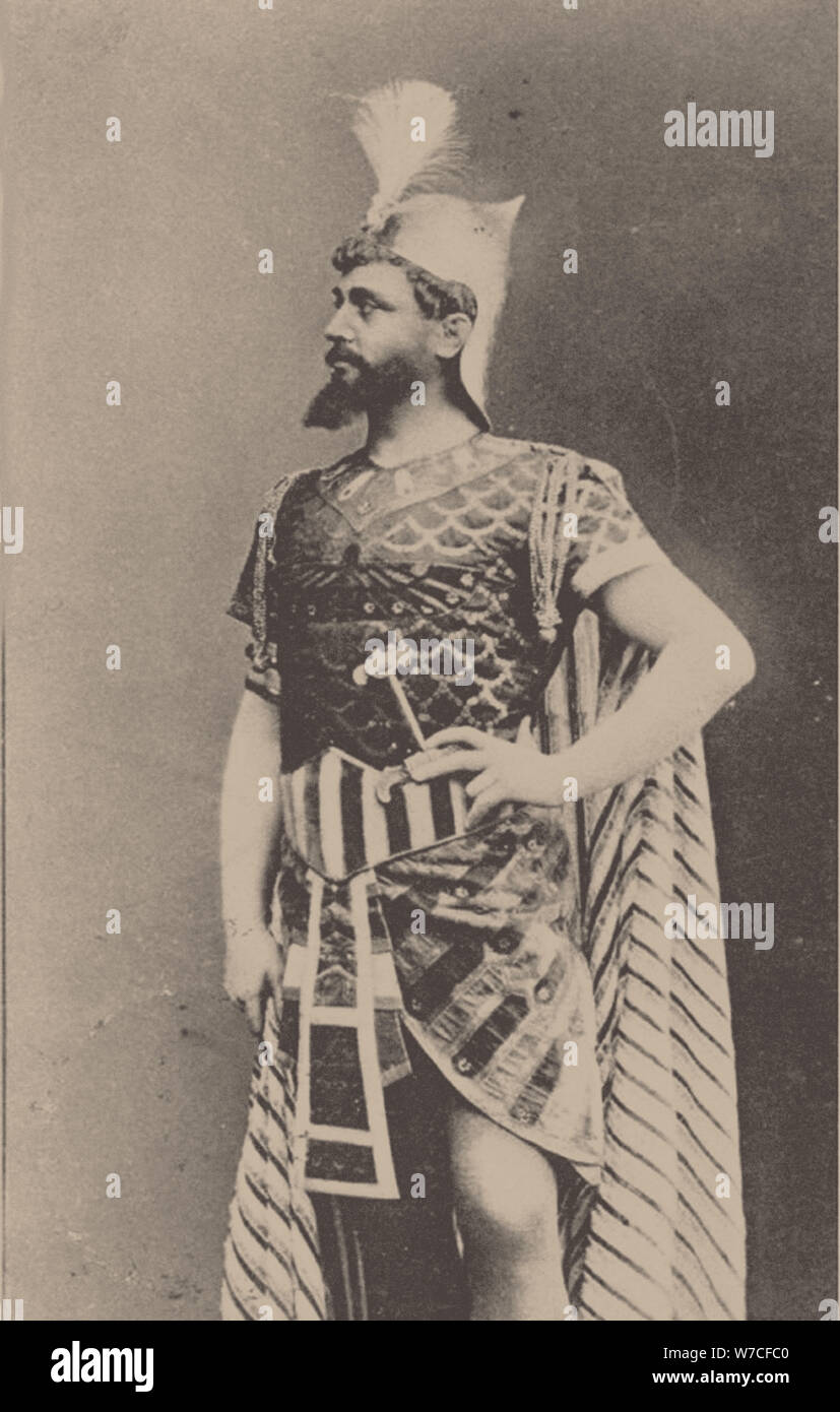 Vilhelm Herold (1865-1937) come Radamès in opera Aida di Giuseppe Verdi . Foto Stock