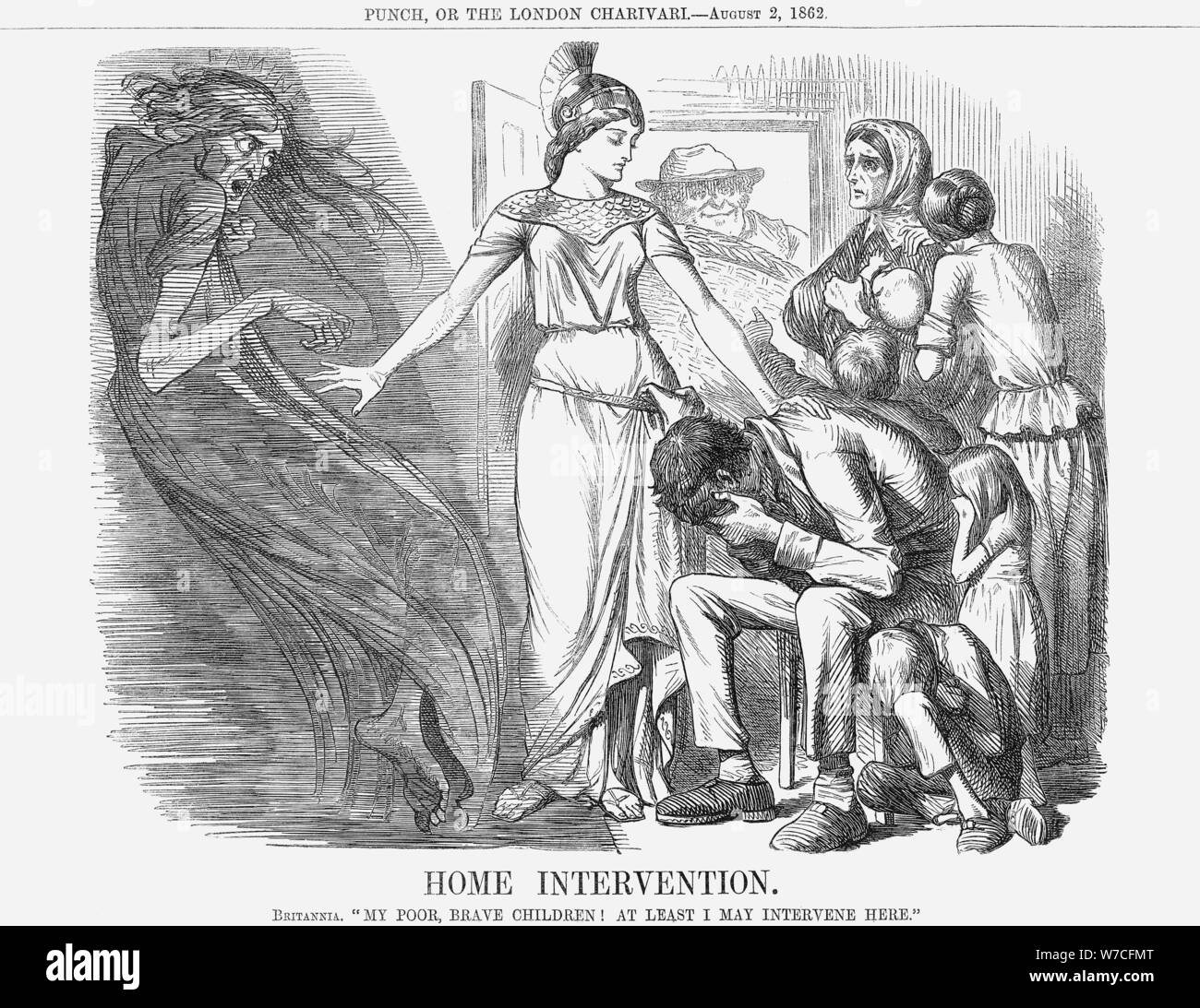 " Home " d'intervento, 1862. Artista: sconosciuto Foto Stock
