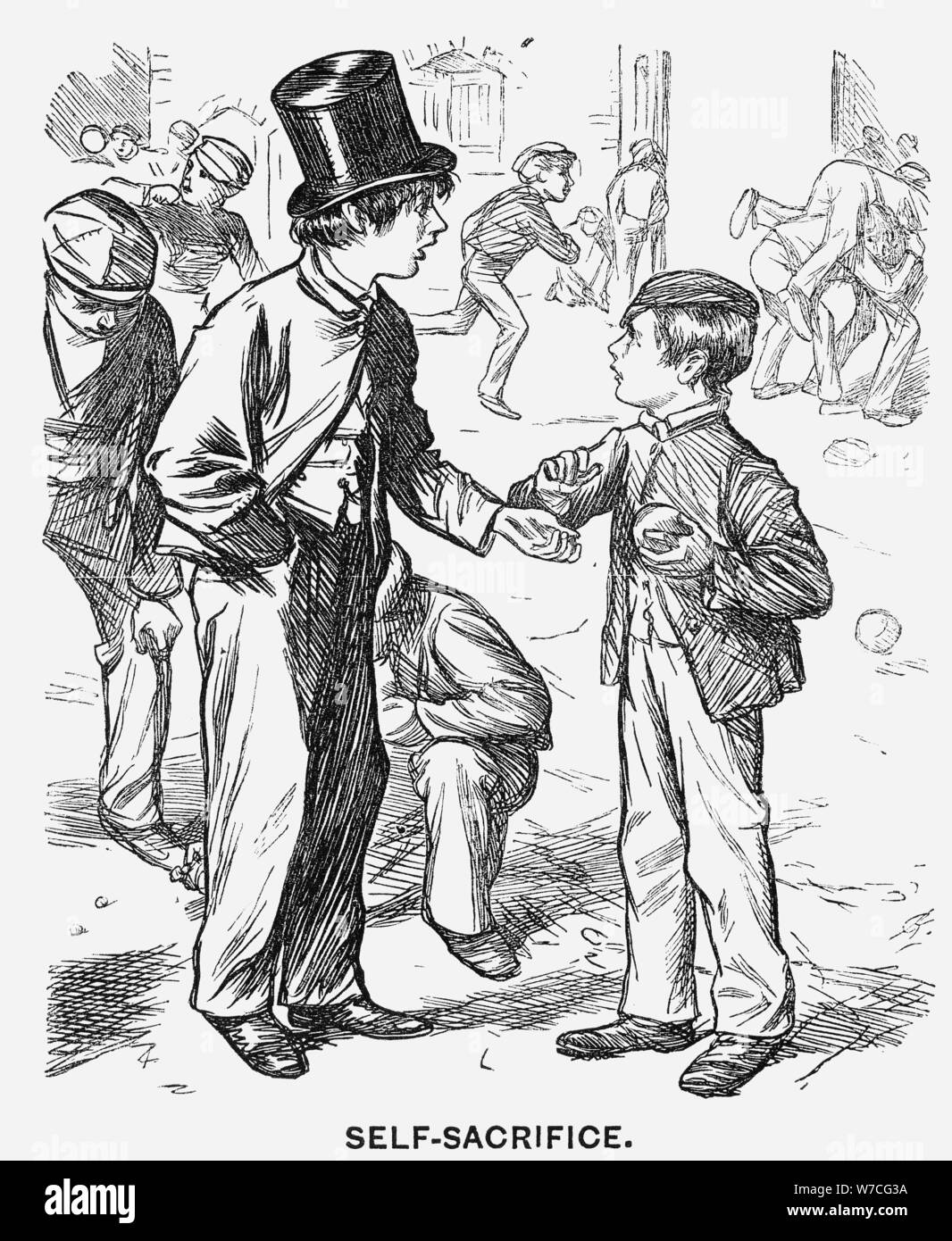 'SELF-sacrificio", 1866. Artista: sconosciuto Foto Stock