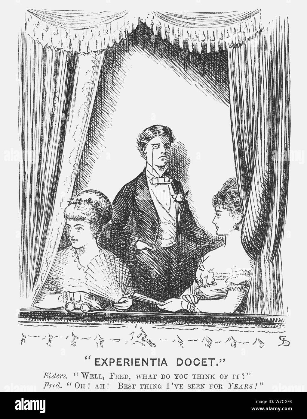 Experientia Docet, 1868. Artista: Edward Linley Sambourne Foto Stock