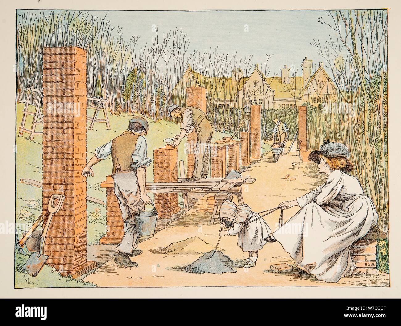 Il builder, da quattro e venti proletari, pub. 1900 (Litografia a colori) Foto Stock