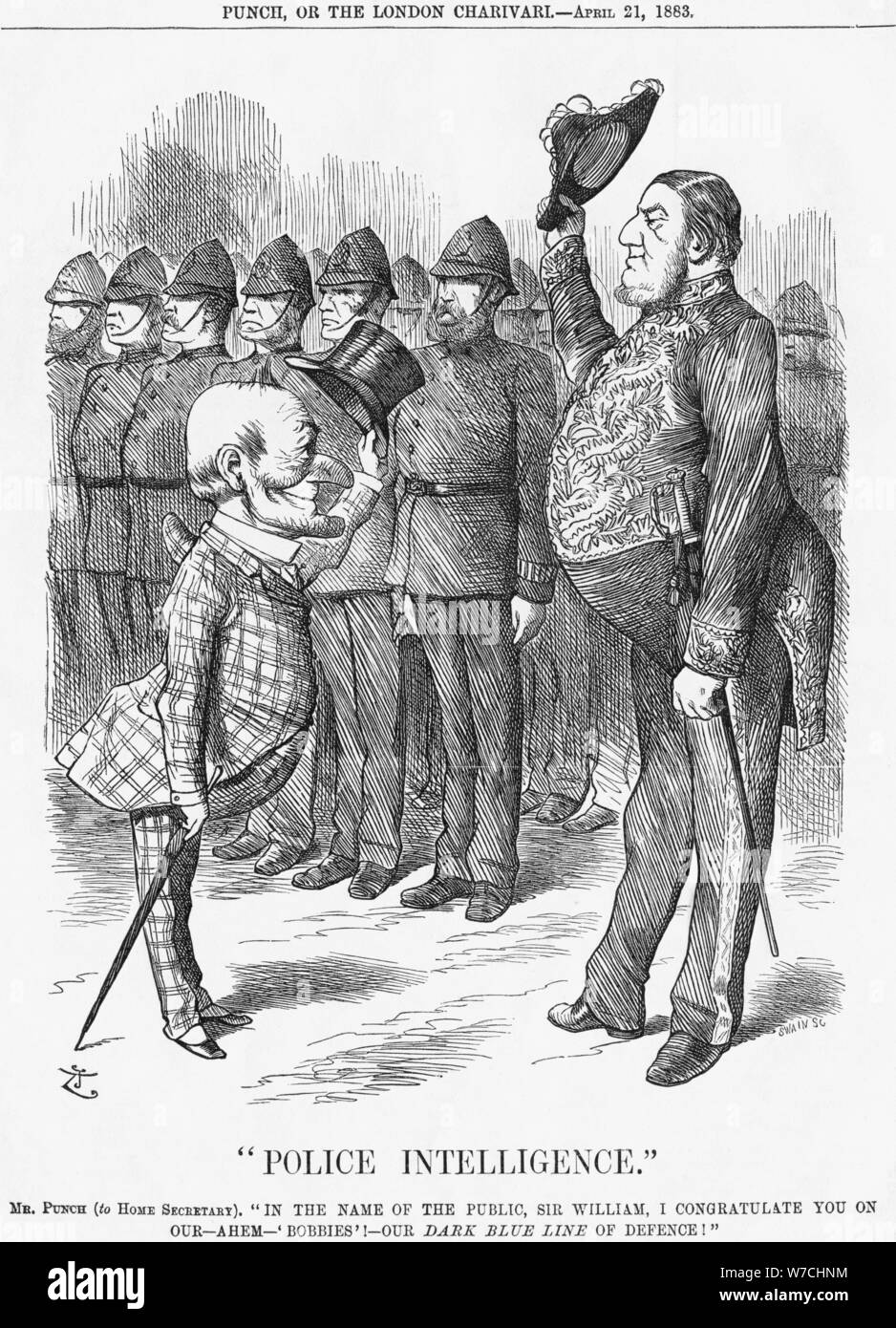 Polizia di Intelligence, 1883. Artista: Joseph Swain Foto Stock