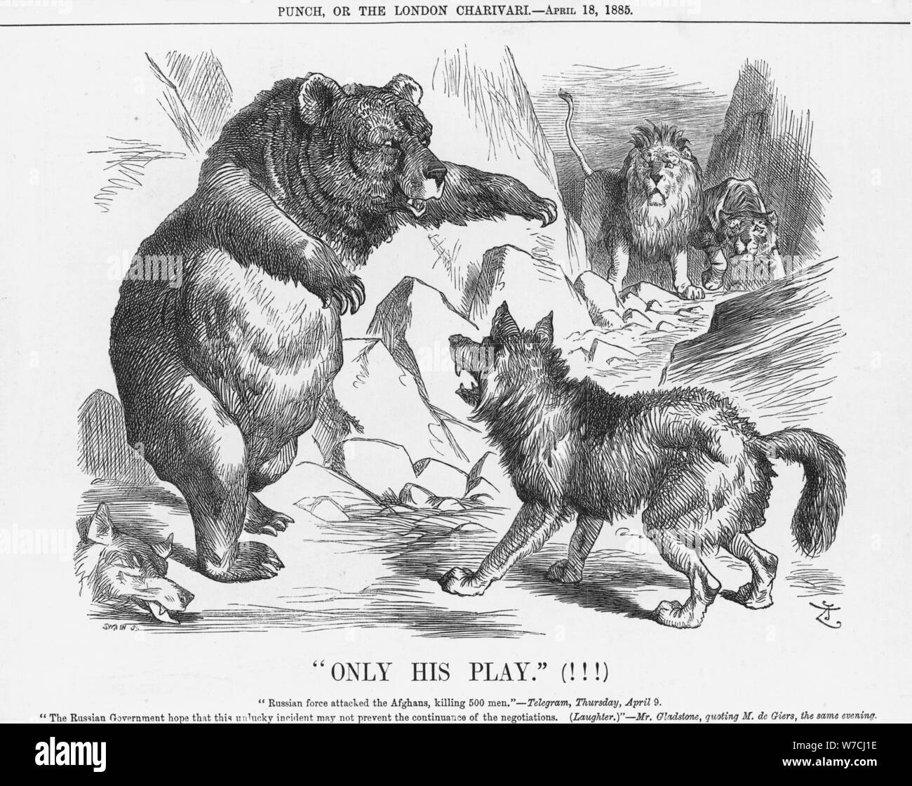 Solo il suo gioco, 1885. Artista: Joseph Swain Foto Stock Solo il suo gioco, 1885. Artista: Joseph Swain Foto Stock