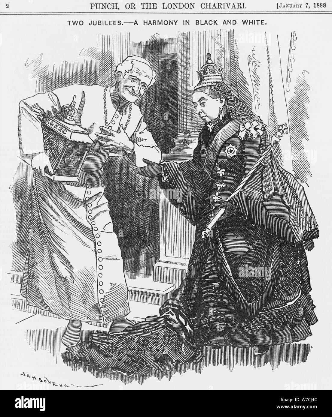 "Due Giubilei - un armonia in bianco e nero", 1888. Artista: sconosciuto Foto Stock