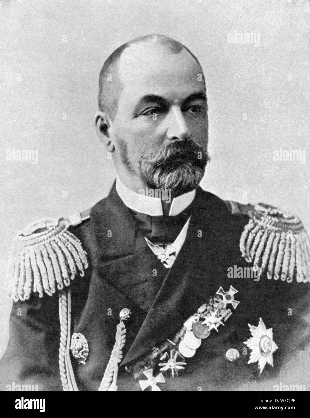 Admiral Rozhestvensky, Russo Commander, guerra Russo-Giapponese, 1904-5. Artista: sconosciuto Foto Stock