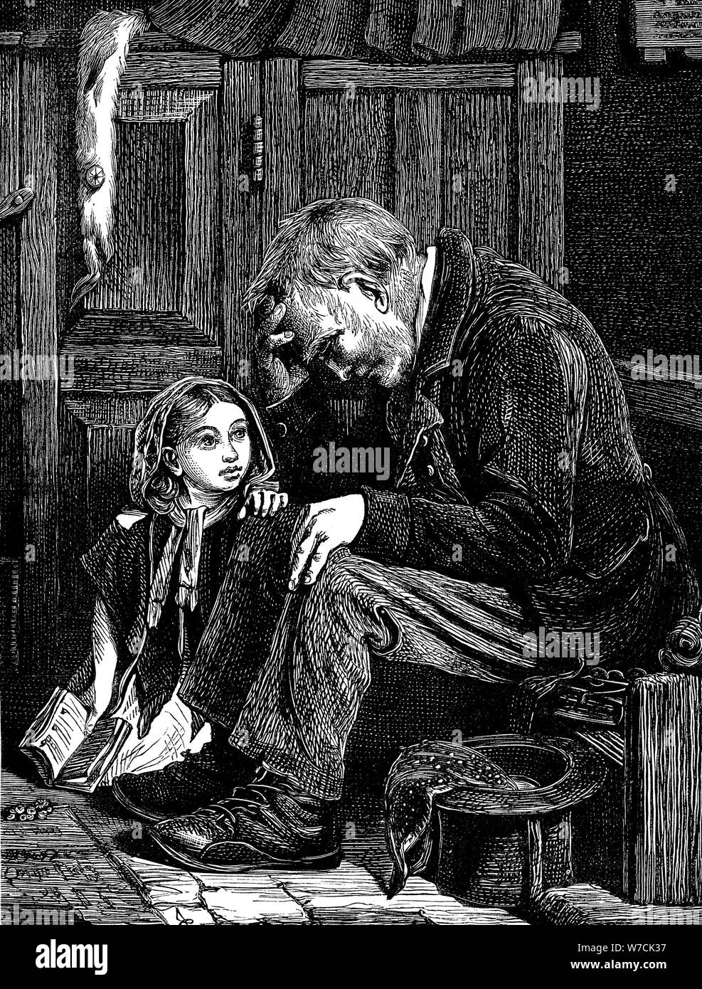 L'uomo alla chiesa in seduta " libero " sedile, Londra, 1872. Artista: sconosciuto Foto Stock