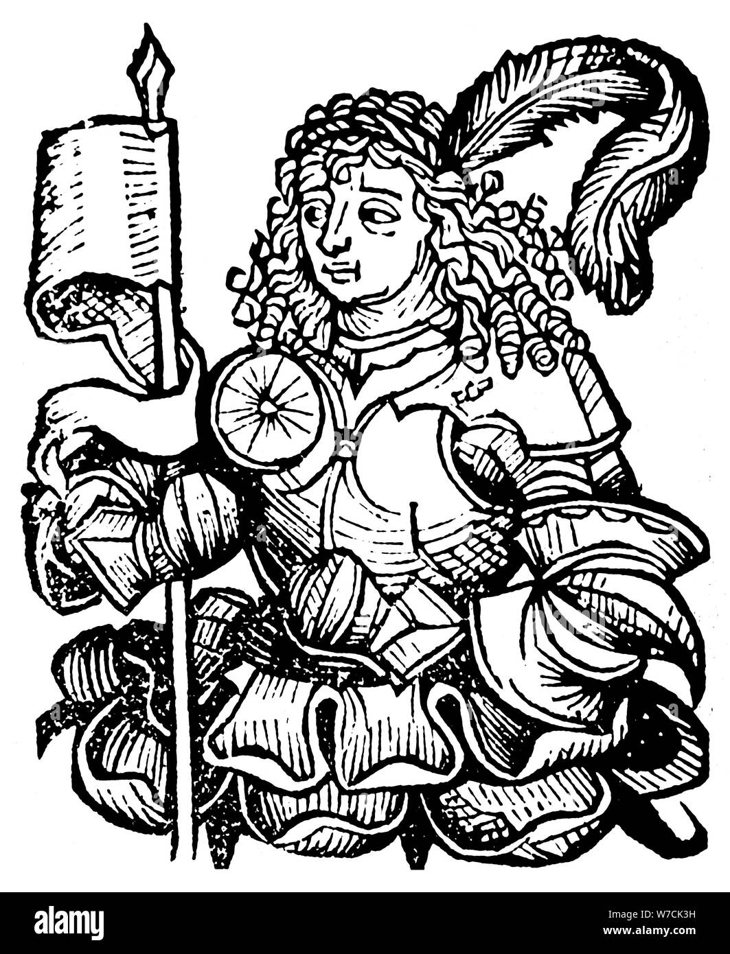 Tamerlano, Turcic conquistatore, 1336-1405 (1493). Artista: Hartmannus Schedel Foto Stock