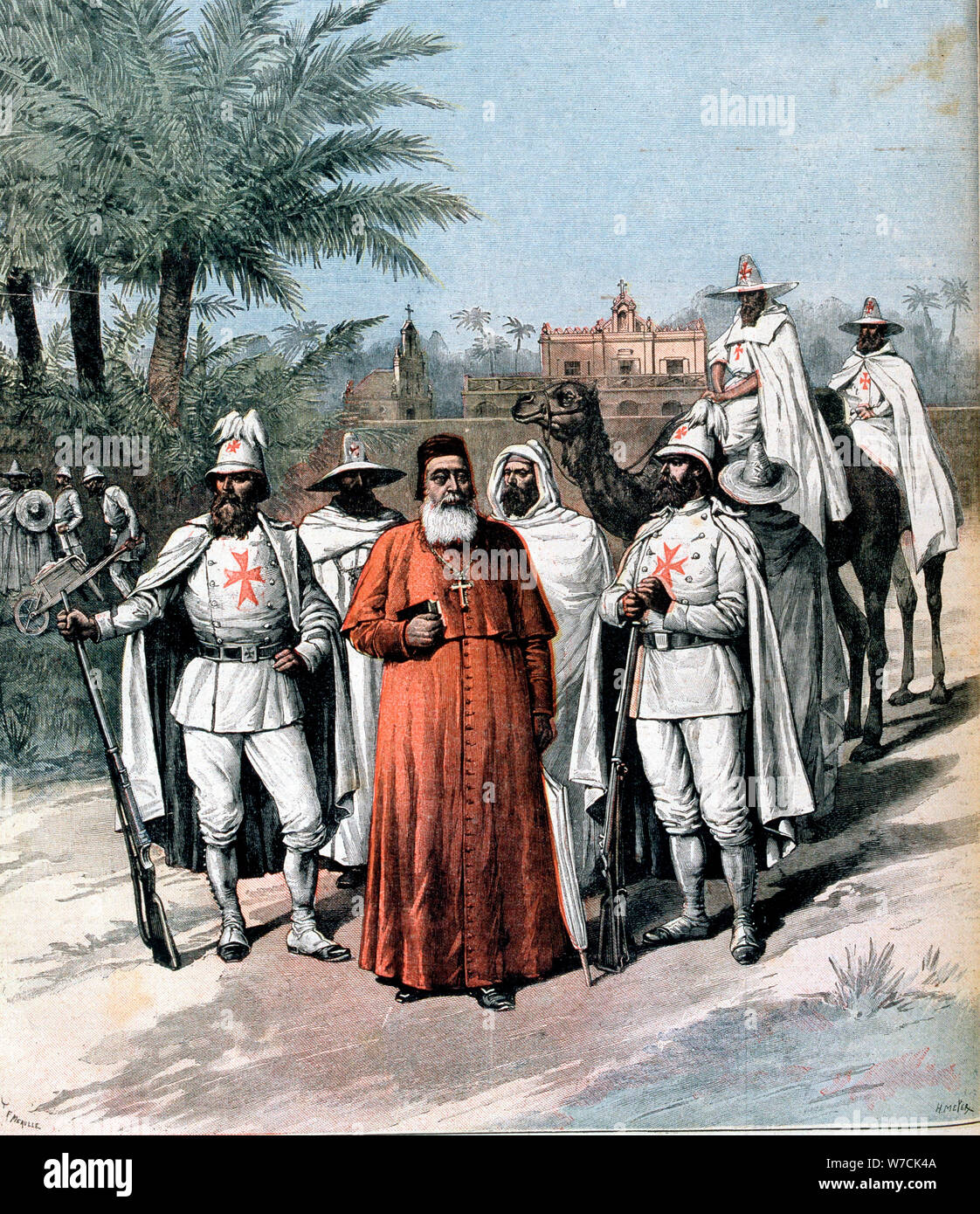 Il Cardinale Lavigerie, Fondatore della Società Anti-Slavery, 1891. Artista: sconosciuto Foto Stock