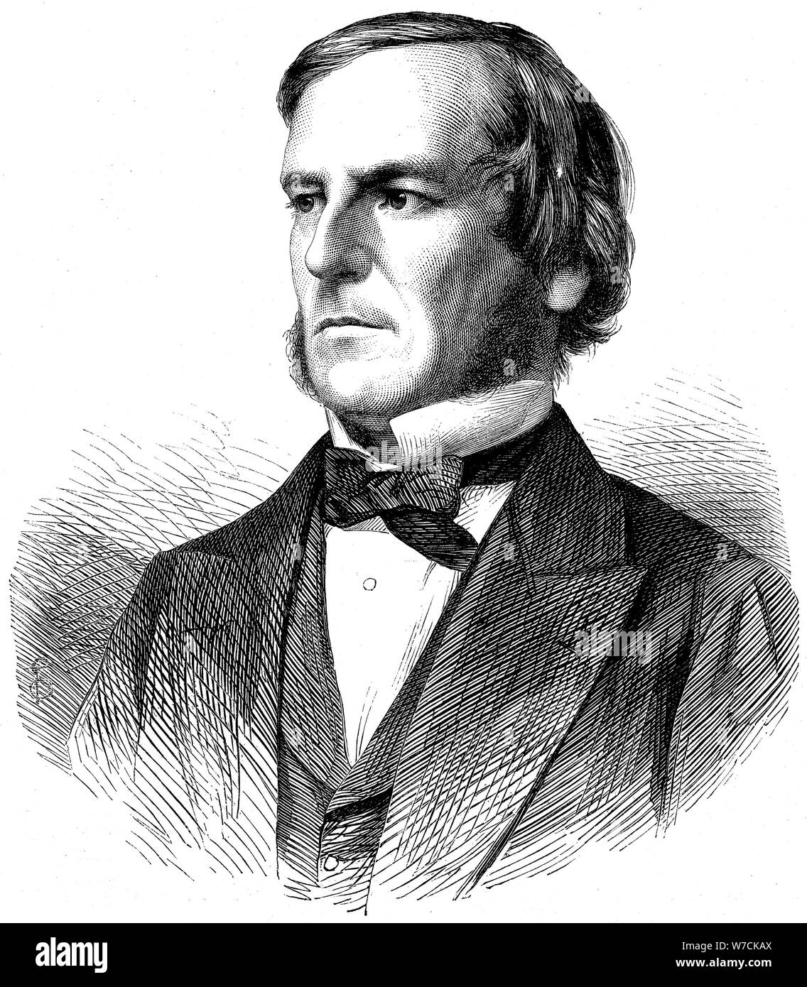George Boole, matematico inglese e logician, 1865. Artista: sconosciuto Foto Stock