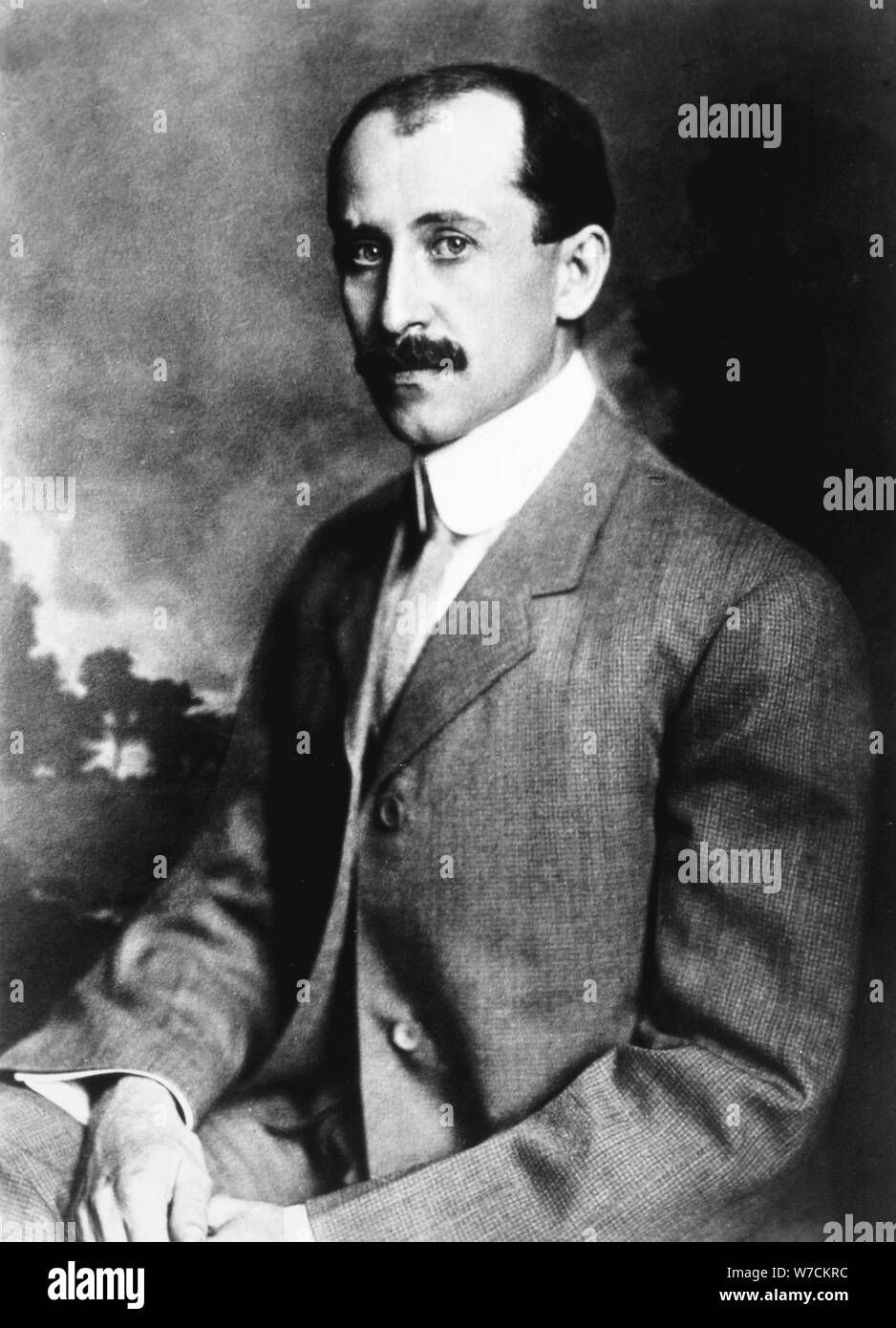 Orville Wright (1871-1948), aeronautica americana Pioneer. Artista: sconosciuto Foto Stock