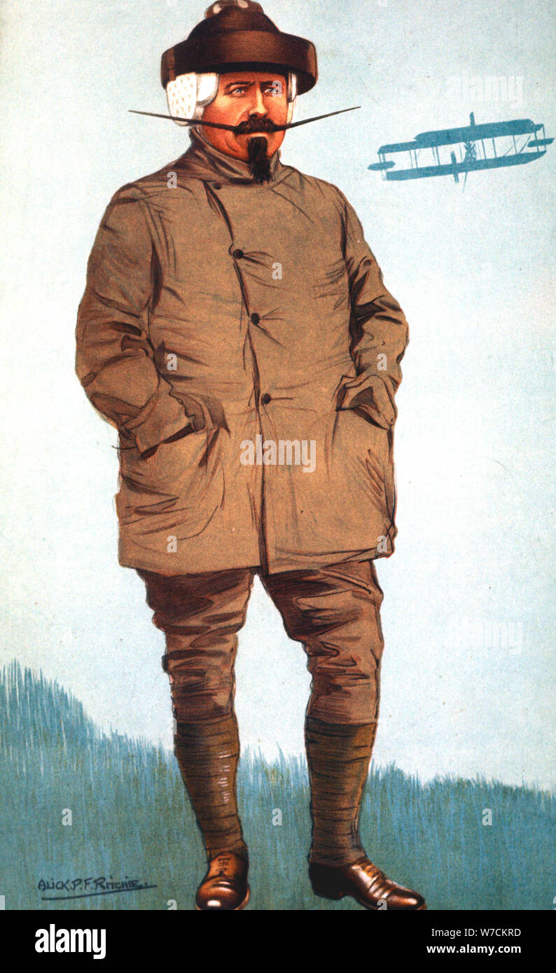 Samuel Franklin Cody (1862-1913), American-nato aviazione britannica Pioneer. Artista: sconosciuto Foto Stock