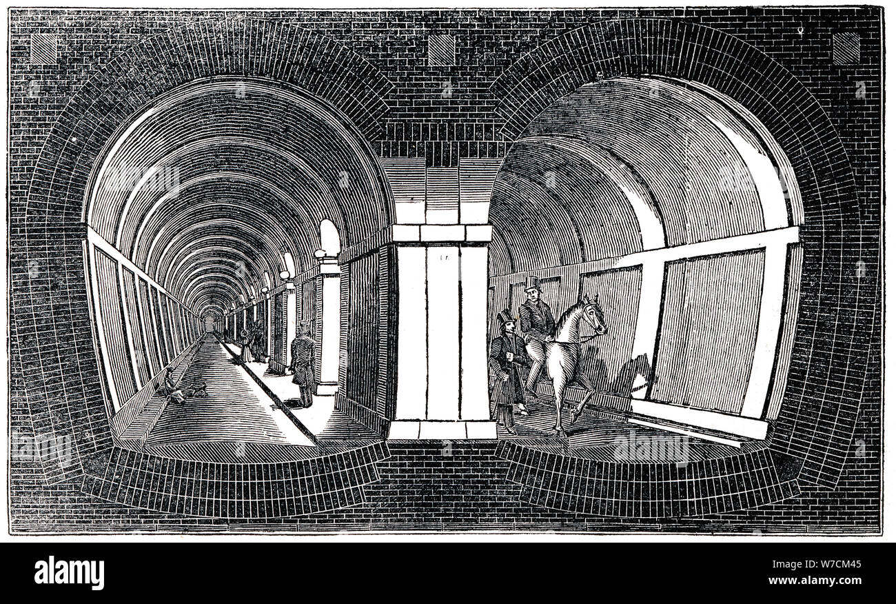 Il Thames Tunnel, Londra, 1832. Artista: sconosciuto Foto Stock