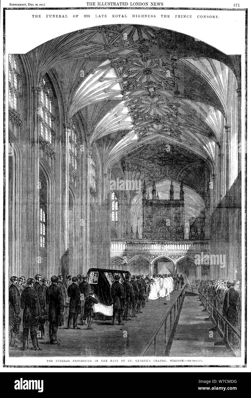 Funerali di Albert (1819-1861), il principe consorte della regina Victoria, 1861. Artista: sconosciuto Foto Stock