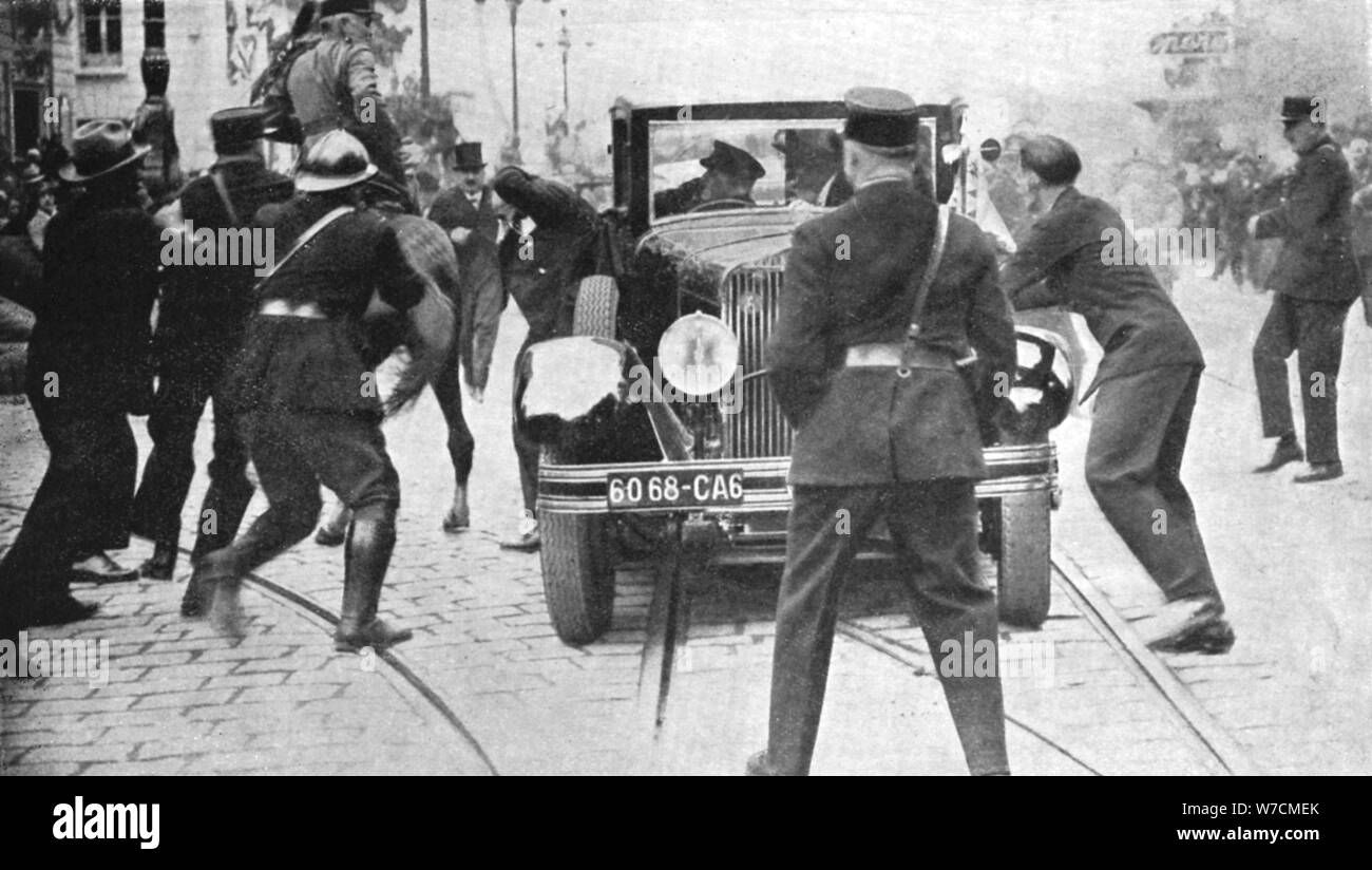 L assassinio di Alessandro I, re di Iugoslavia, Marsiglia, Francia, 9 ottobre 1934. Artista: sconosciuto Foto Stock
