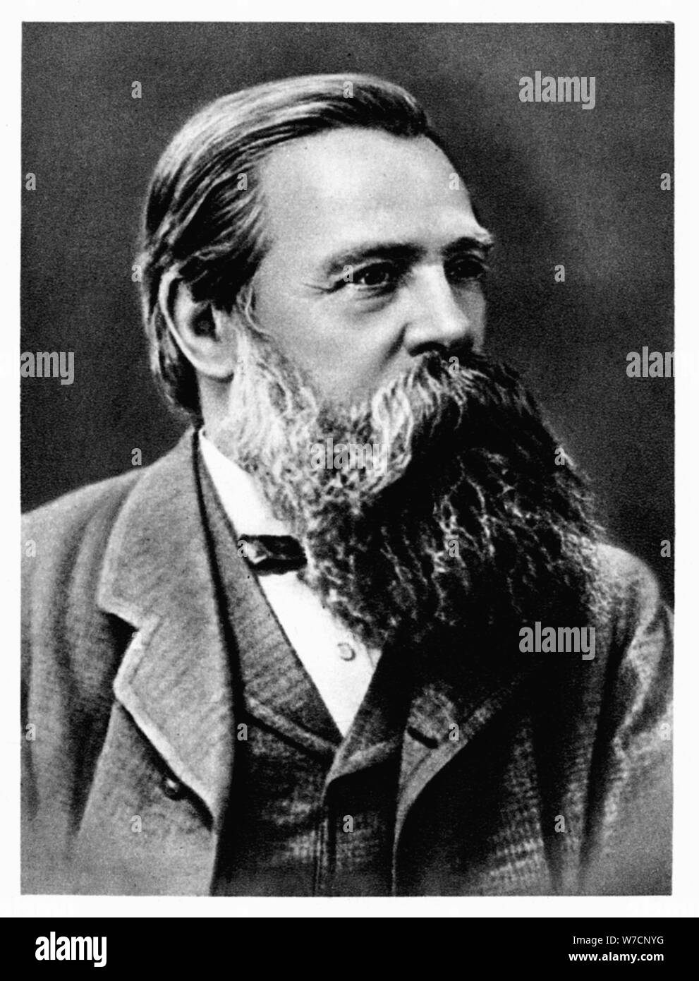 Friedrich Engels, socialista tedesco e collaboratore e sostenitore di Karl Marx, 1879. Artista: sconosciuto Foto Stock