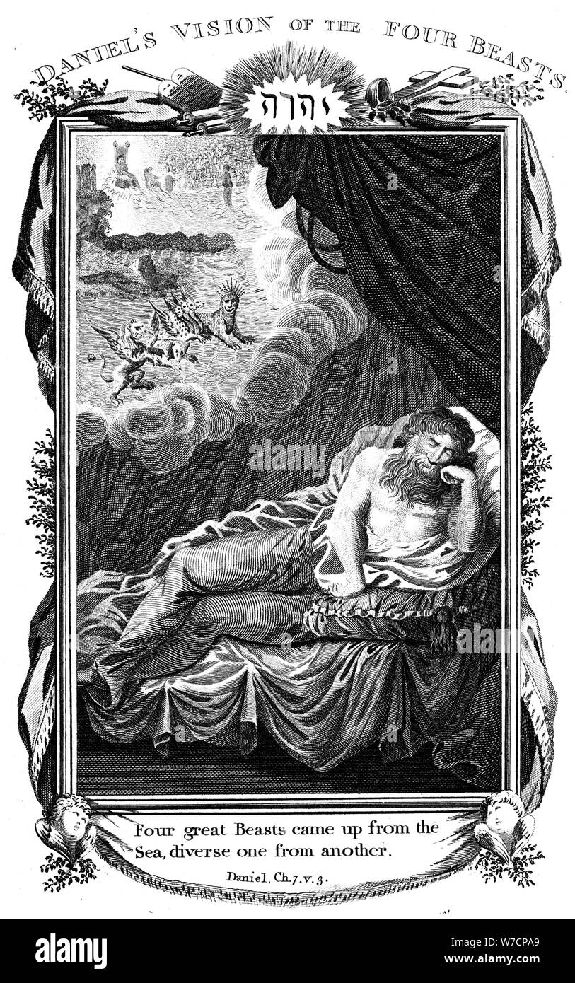 Daniel's visione delle bestie, 1804. Artista: sconosciuto Foto Stock