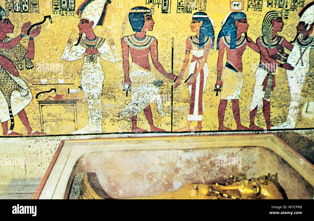 Tomba di Tutankhamon, antica egiziana, XVIII dinastia, c1325 BC. Artista: sconosciuto Foto Stock