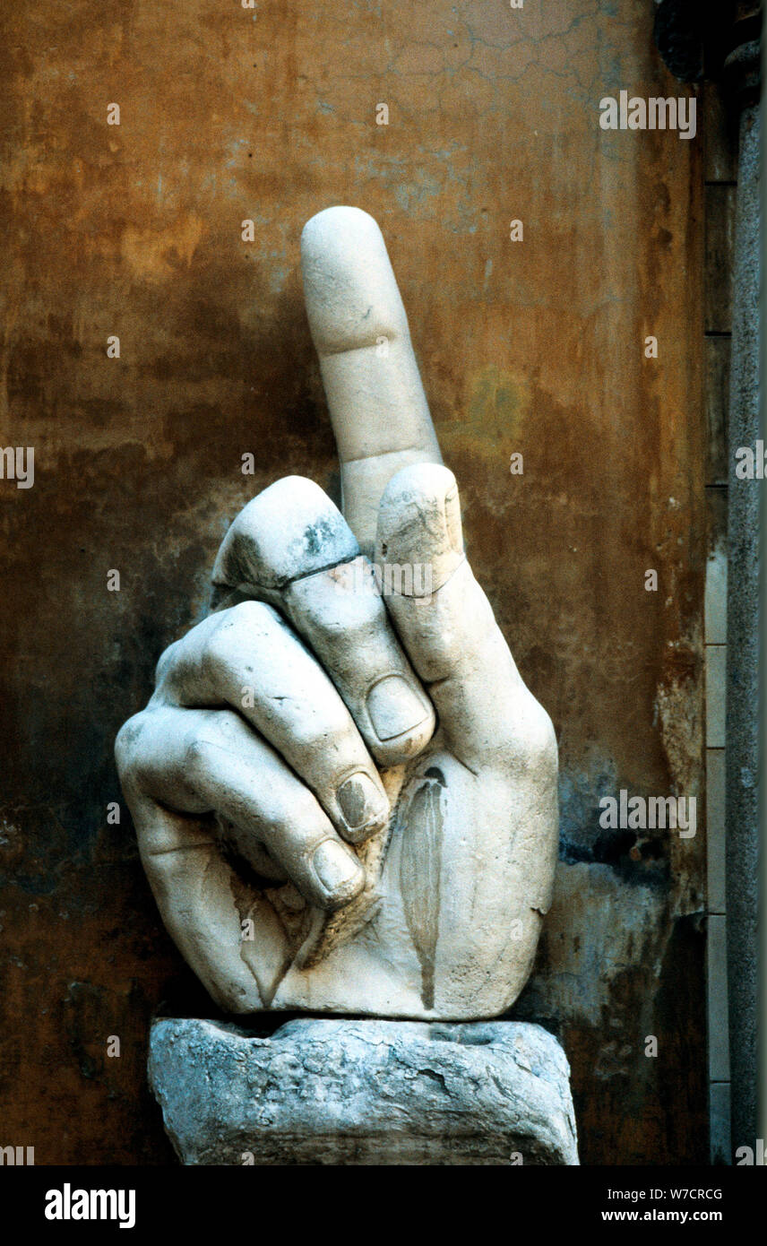 Mano di Costantino, scultura. Artista: sconosciuto Foto Stock