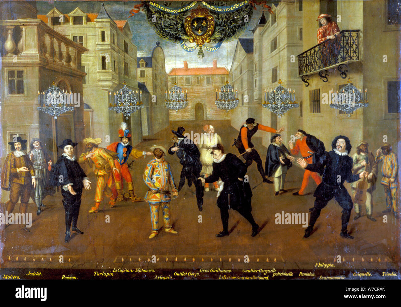 "Farceurs', 1670. Artista: Anon Foto Stock