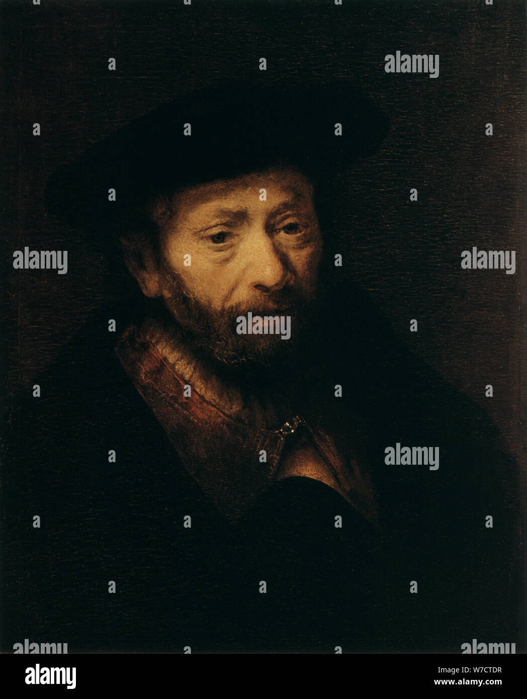 " Ritratto di un uomo vecchio", secolo XVII. Artista: Harmensz Rembrandt van Rijn Foto Stock